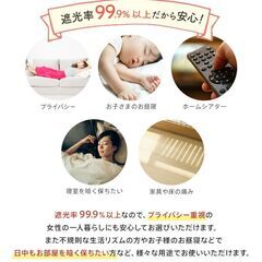 遮光1級カーテン　ライトグリーン　2枚組　100㎝幅x200㎝丈　リビング　寝室の画像