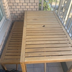 無料:IKEAベランダ／中庭用テーブル&チェアの画像