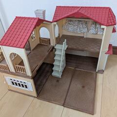 [お話中]シルバニア 赤い屋根の大きなお家(空き家)の画像