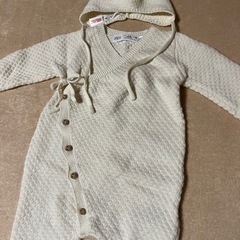 ZARA ニット 足付きカバーオール ボンネット セット ザラ ...