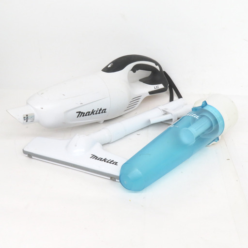 makita マキタ 18V対応 充電式クリーナ カプセル式 トリガスイッチ 白 本体のみ サイクロンユニット付 サイクロンユニット接続部ひび割れあり CL180FD 中古 【工具専門店 テイクハンズ金沢野々市店】
