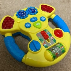 【音が鳴るおもちゃのハンドル】運転ごっこが楽しめる♪使用感あり🚗✨の画像