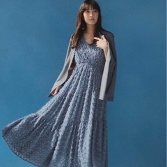 FRAY I.D フレイアイディ フリンジジャガードカシュクールワンピース