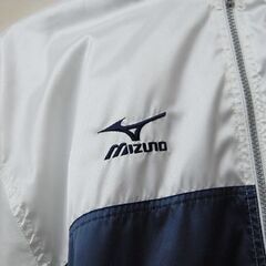 Mizuno ウィンドブレーカー 上下セット S ホワイト×ネイビー JASPO スポーツ トレーニング ミズノ 札幌市 清田区 平岡の画像