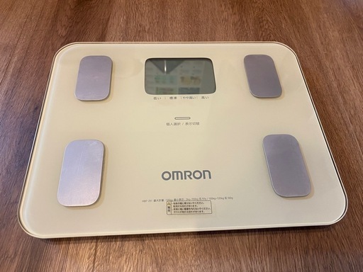 omron 体脂肪計 HBF-251-BG クリーム色