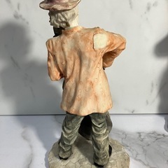 ☆値下げ☆O2412-701 置物 ピエロ チェロ キズ 汚れありの画像