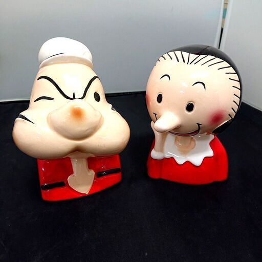 KFS 貯金箱 ポパイ オリーブ セット 陶器