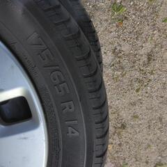 コロガシ用？訳あり14インチタイヤホイールセットの画像