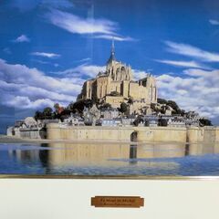 希少品 福島励史 モンサンミッシェル 額装ポスター(アートポスター)の画像