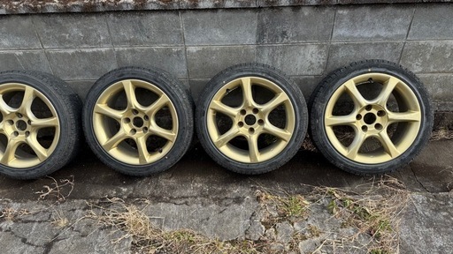 R34 純正アルミ　4本セット スタッドレス付