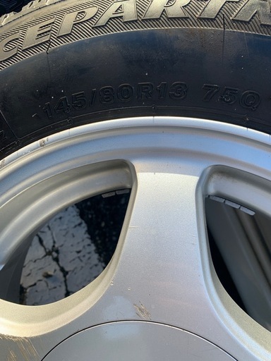 マルチアルミホイール　145/80R13　スタッドレスタイヤ