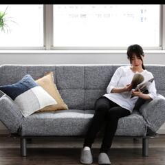 ニトリ ソファ ベッドマークスAM GY 布 3人掛け