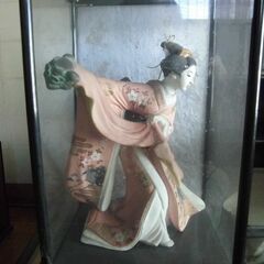 【USED】博多人形 着物女性 舞踊 ケース付
