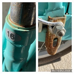 16インチ 補助輪付き 自転車 お譲りいたしますの画像