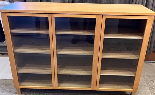 無印良品　木製キャビネット　オーク　食器棚　書籍