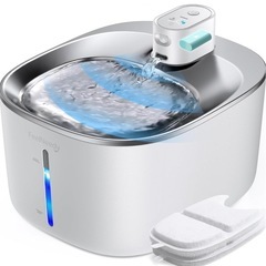 【コードレスでスッキリ】ペット用自動給水器【交換フィルター8セッ...
