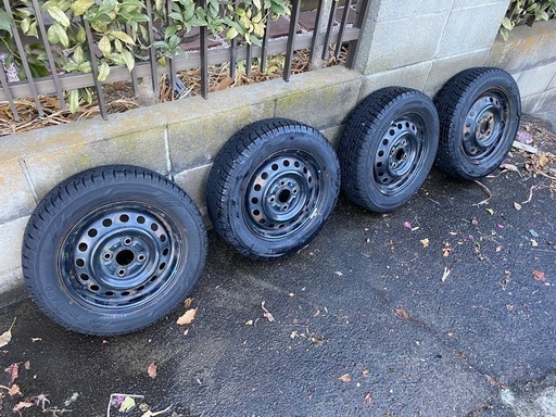 ヨコハマ YOKOHAMA ice GUARD iG60 155/65R13　スチールホイール　スズキ純正　PCD 100　4穴　バリ溝　2021年製