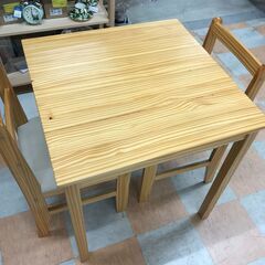 ダイニングセット2人用 木製 ライトブラウン W(幅)70.0×...