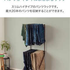 【極美品】スラックスハンガー スリム 2段 キャスター付き 大容量の画像