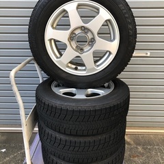 値下　No.111スタットレスタイヤ175/65/14 4H PCD100/114.3 アルミ付4本セットの画像