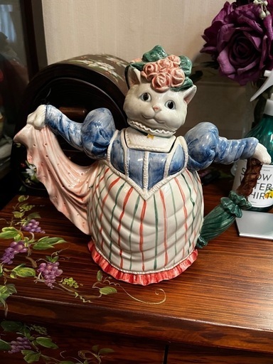 Fitz & Floyd 猫型ティーポット　Marie Antoinette　1988年