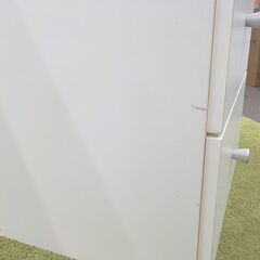 2段 収納棚 高34×幅34㎝ 引き出し2杯 ホワイト 小物収納 木製 キューブボックス 西岡店の画像
