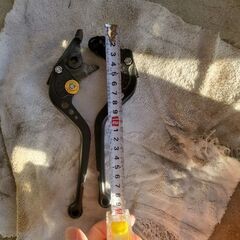 バイクのブレーキレバーの画像