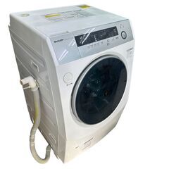 在 美品 SHARP 10kgドラム式洗濯機 ES-H10B-W...