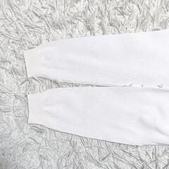 アナイ Vネック長袖ニット トップス 花柄レース ホワイト 綿混 36 S レディースの画像