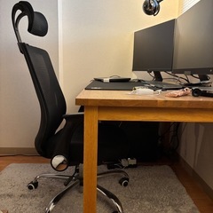 タンスのゲン オフィスチェア ハイバック 跳ね上げ式 アームレスト ヘッドレスト メッシュ ランバーサポート ロッキング デスクチェア 椅子 チェア 学習椅子 ブラック の画像