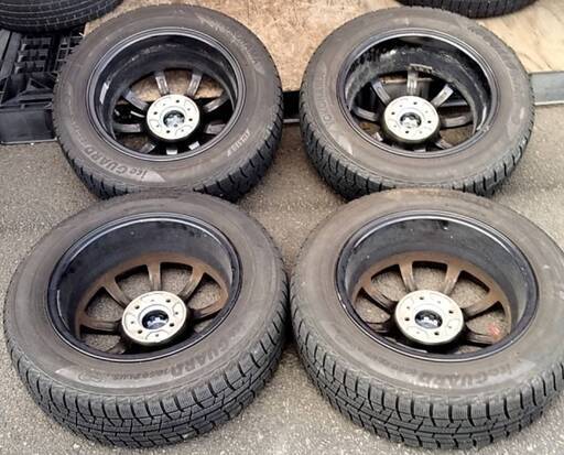 LM SPORT 15インチ4穴 185/65R15 スタッドレスタイヤ タイヤ・ホイールセット　PCD100　＋42