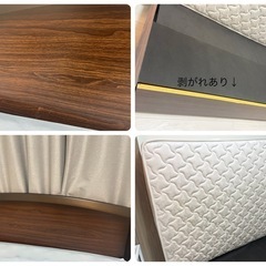 【akさま予約済み】大塚家具　セミダブルベッド　フレーム&マットレス　収納引き出し2口付き　木目調　ブラウンの画像