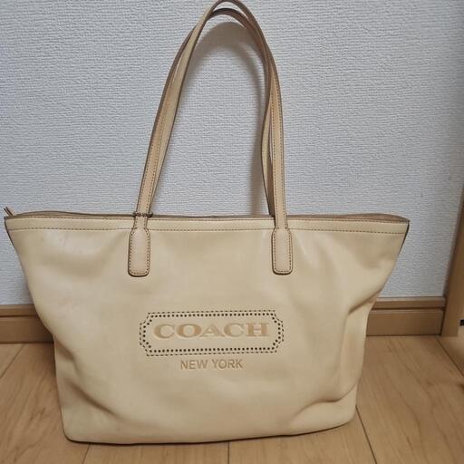 COACH　ベージュ　トートバッグ