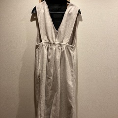 レディース　Vネックジャンパースカート　Lサイズの画像