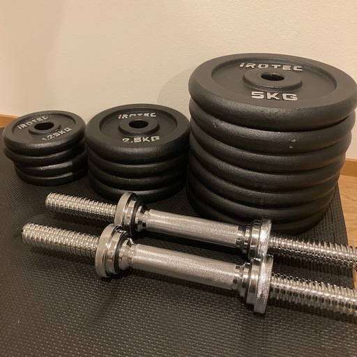 筋トレ器具一式（ダンベル・インクラインベンチ・トレーニングマット）