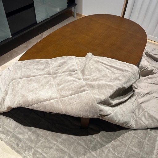 無印良品】こたつにもなるローテーブル 大 （こたつ布団と敷布団付き）