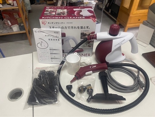 IRIS OHYAMA  アイリスオーヤマ　キッチンクリーナー　STM-304KC  2022年製　掃除　スチームクリーナー　稼働確認済　中古　④