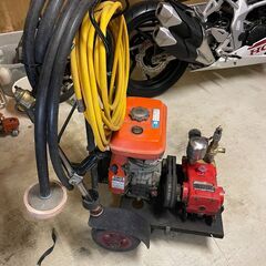 ハツタ 高圧洗浄機 YS-221 エンジンセット動噴 動力噴霧機...