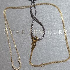 未使用　STAR JEWELRY スタージュエリー マイクロセット ダイヤモンド ホースシュー イエローゴールド ネックレス k18の画像
