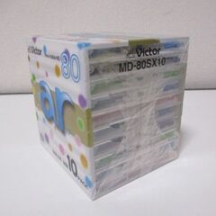 G♪16 MD Victor ar エア ミニディスク MDディスク 録音用 80分 10枚組 MD-80SX10 ビクター 未使用 未開封品 検：記録媒体 MDLPの画像