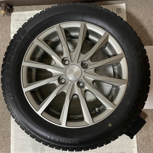 155/65/r14 スタットレスタイヤ+アルミホイール4本セット
