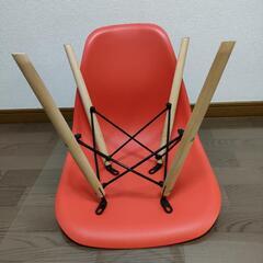 [2脚セット]レッド 椅子の画像
