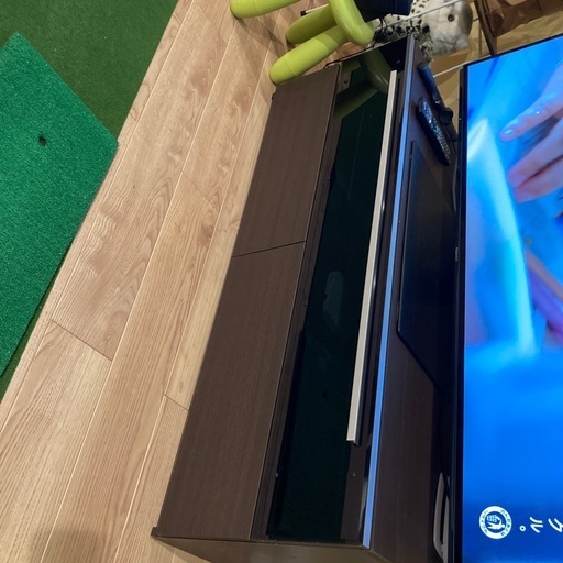 お値引き中、パモウナ pamouna テレビボード ローボード テレビ台 AVボード ブラウン 木目模様 引出し2個 コンセント4口付き■横幅12cm×奥行44cm×高さ43cm