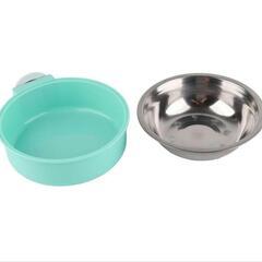 《未使用品》ペットフードボウル　グリーン【値下げ】の画像