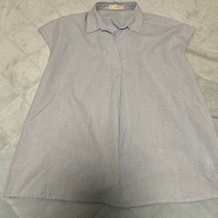 水色 ノースリーブ シャツ