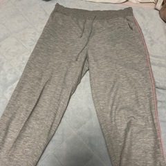 グレー サイドライン ジャージパンツ