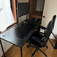 長野市23日限定/ゲーミングチェア、机、モニターgw2470-b