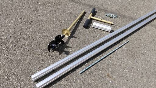 説明書付き】井戸掘り器 キット（ＤＩＹ）径75mm鉄製オーガ 全長８m仕様