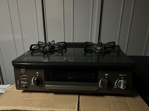 グリル未使用　パロマ　都市ガス　ガスコンロ　IC-S37BM-2R 2022年製