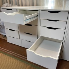 イケア　アレクス　引き出しユニットの画像